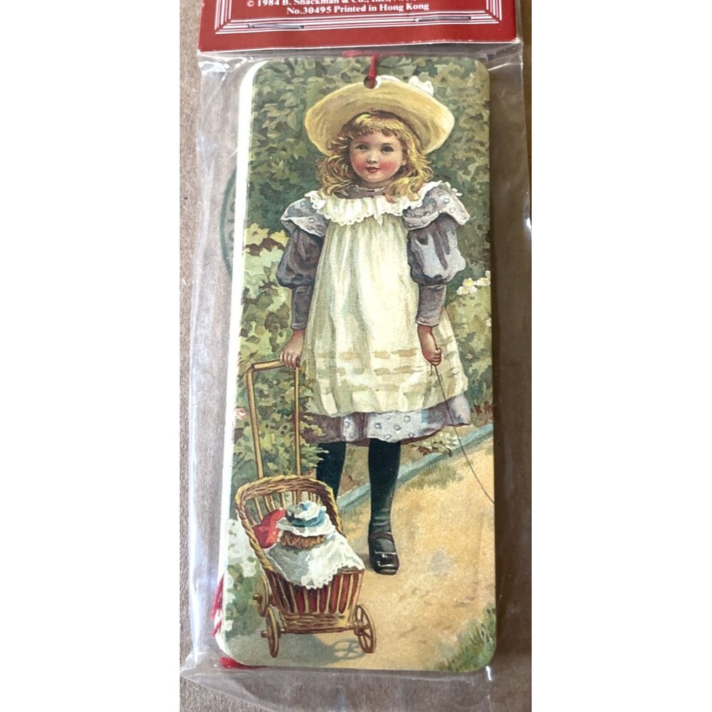 Victorian Gift Tag Bookmark 1984 Shackman Victorian Children Ephemera